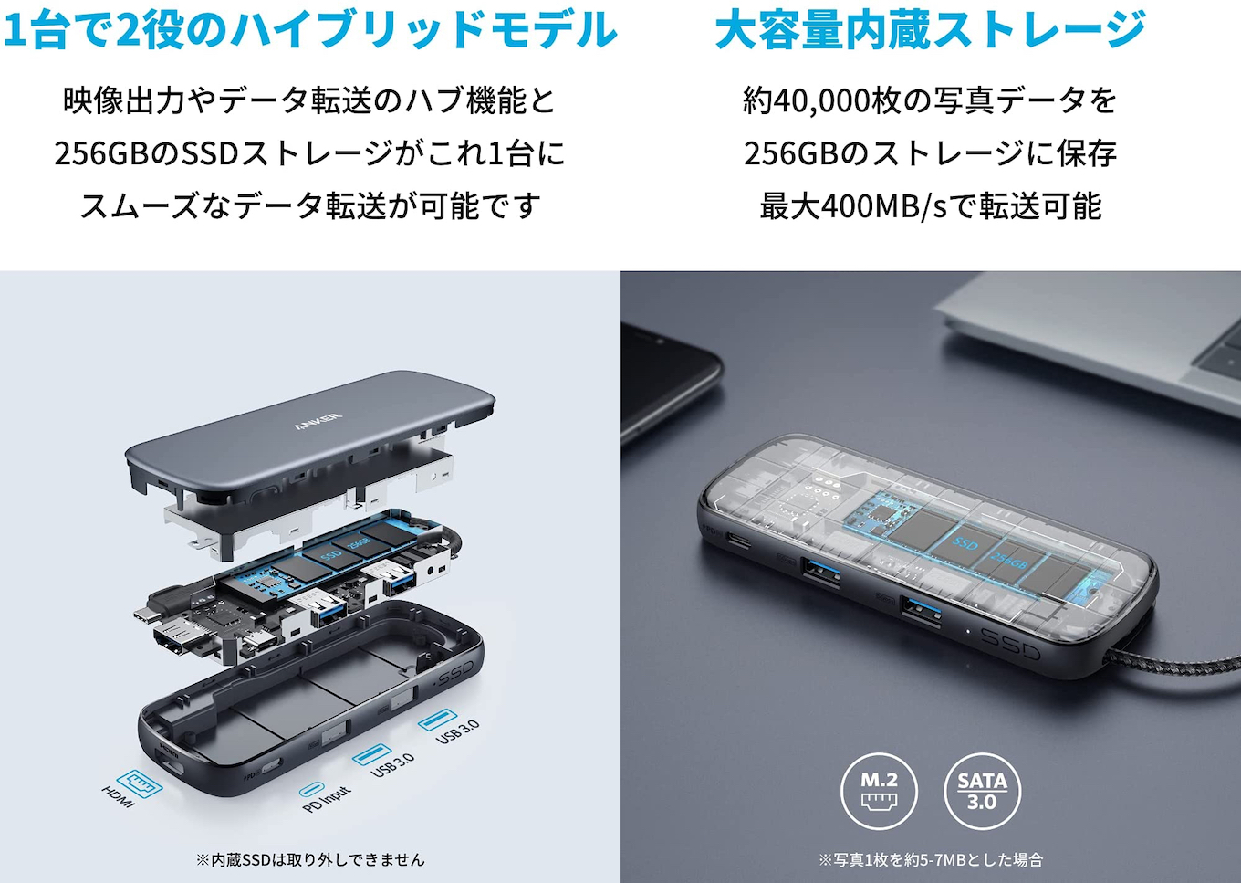 Anker PowerExpand 4-in-1 USB-C SSD ハブ