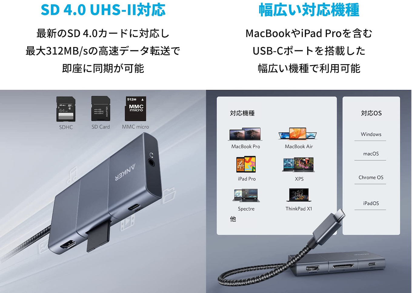 PowerExpand 6-in-1 USB-C 10Gbps ハブ