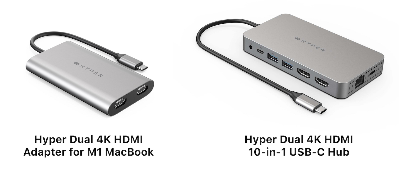 Dual 4K HDMI Adapter for M1 MacBook