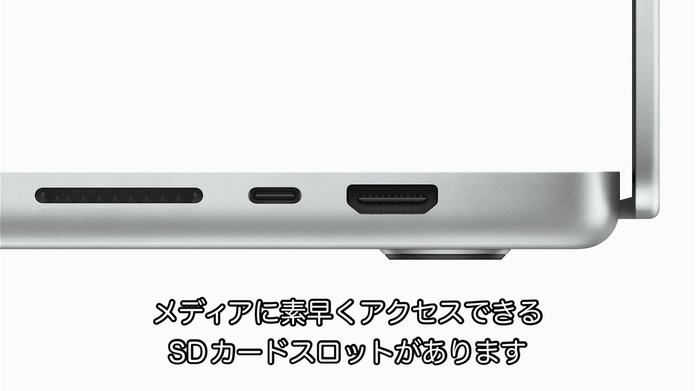 MacBook Pro (14/16インチ, 2021)のSDカードリーダー