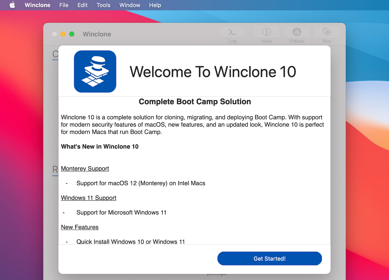 Winclone 10 for Apple Boot Camp