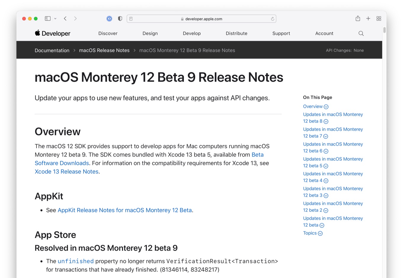 macOS Monterey 12 Beta 9 Release Notes