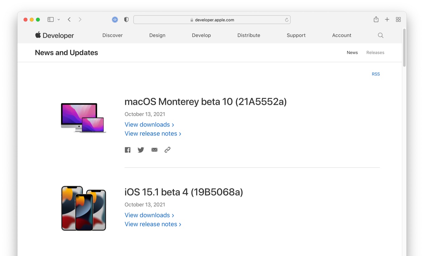 macOS Monterey beta 10 (21A5552a)