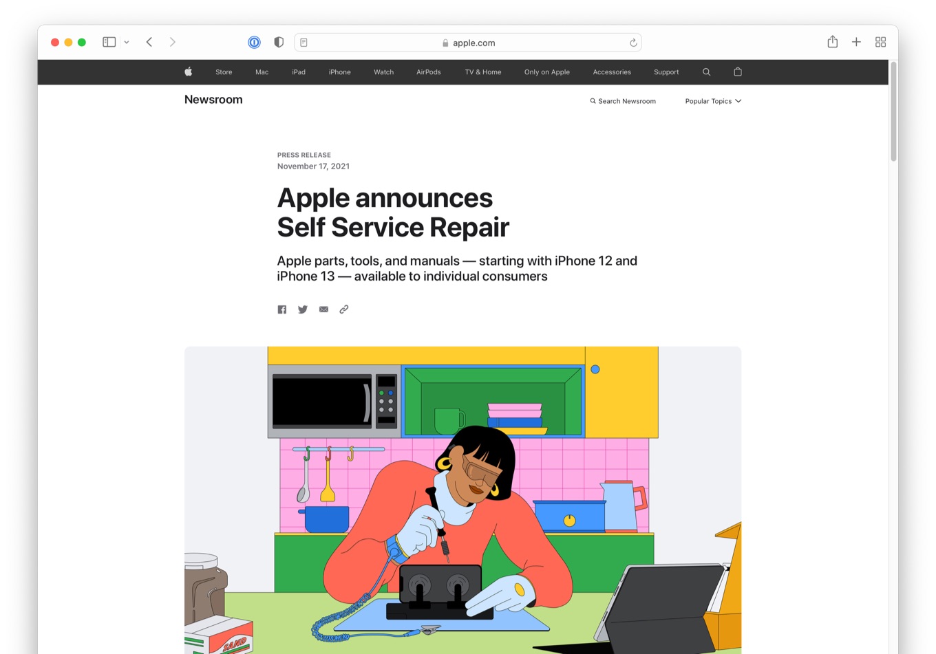 Apple today announced Self Service Repair