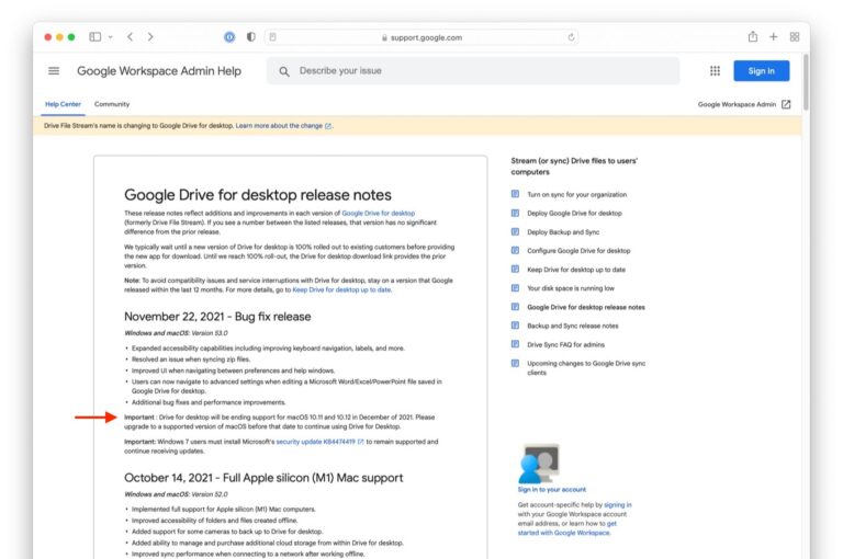 google drive for mac os high sierra