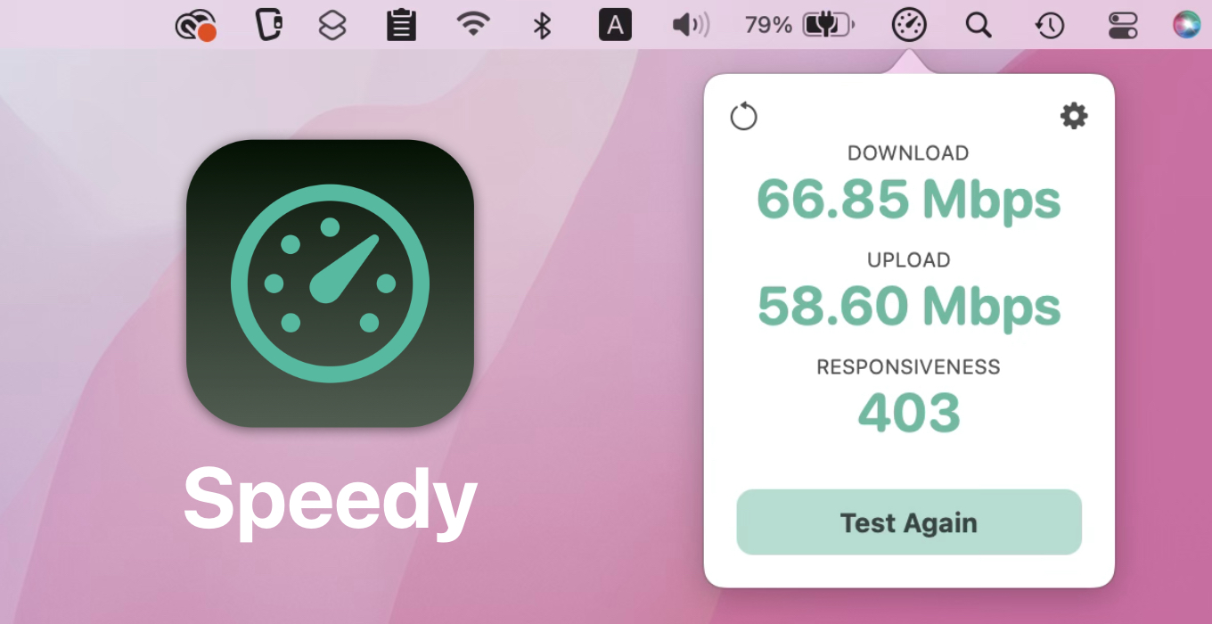 Speedy - Fast Speedtest in your menubar