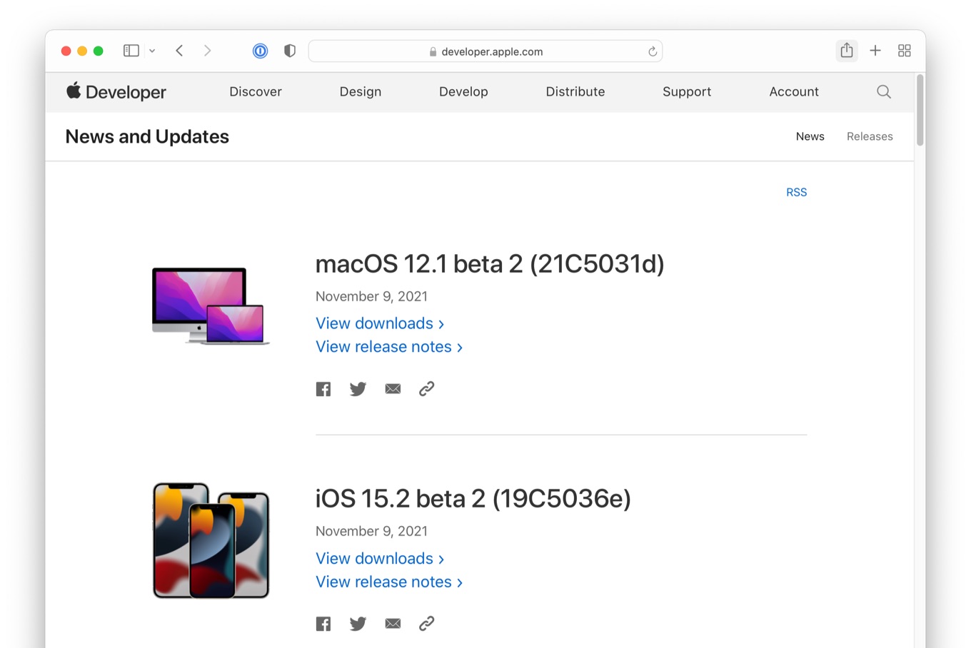 macOS 12.1 Monterey beta 2 Build 21C5031d