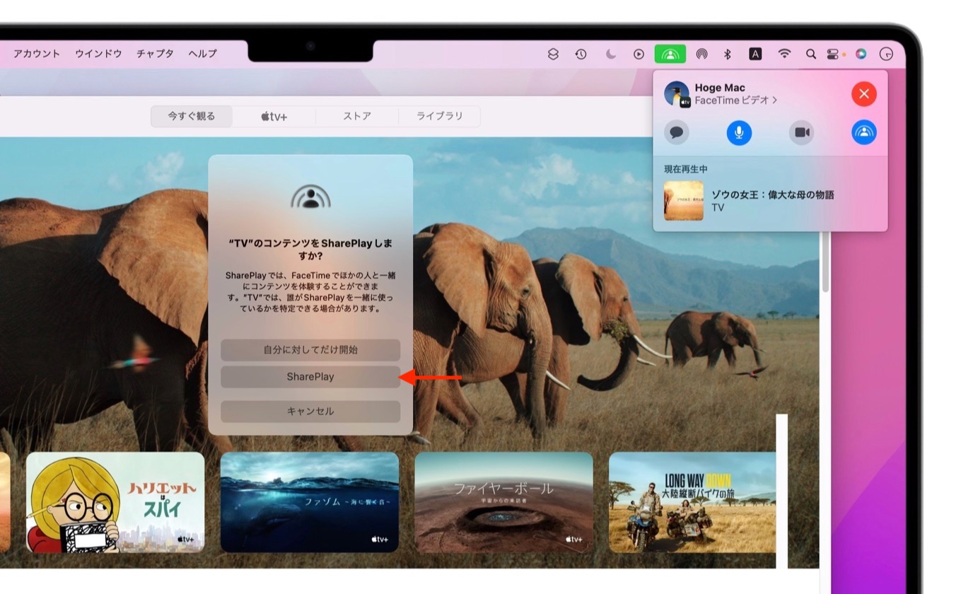 SharePlay on macOS 12 Monterey