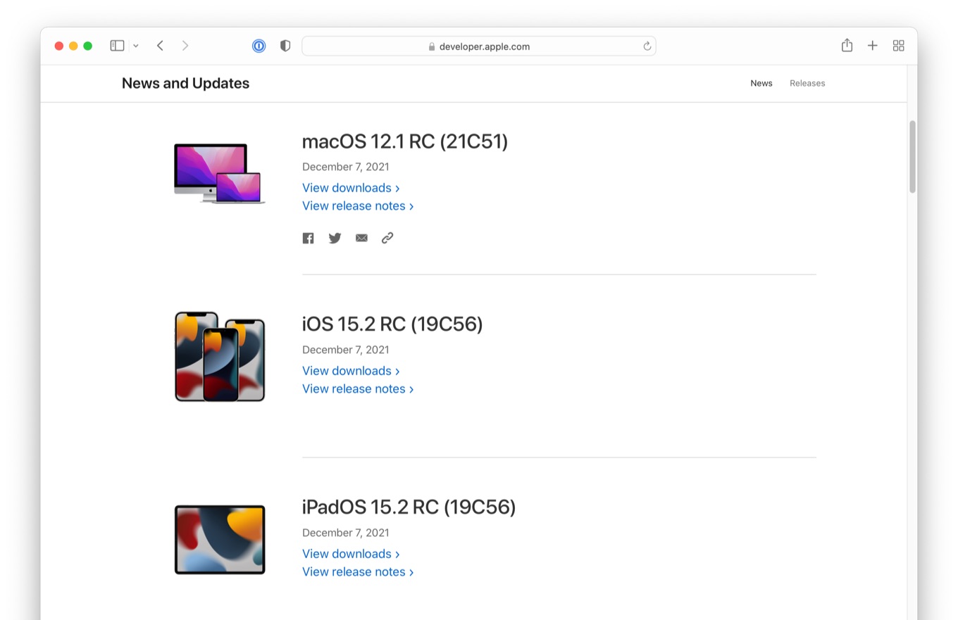 macOS 12.1 Monterey RC 21C51 now available