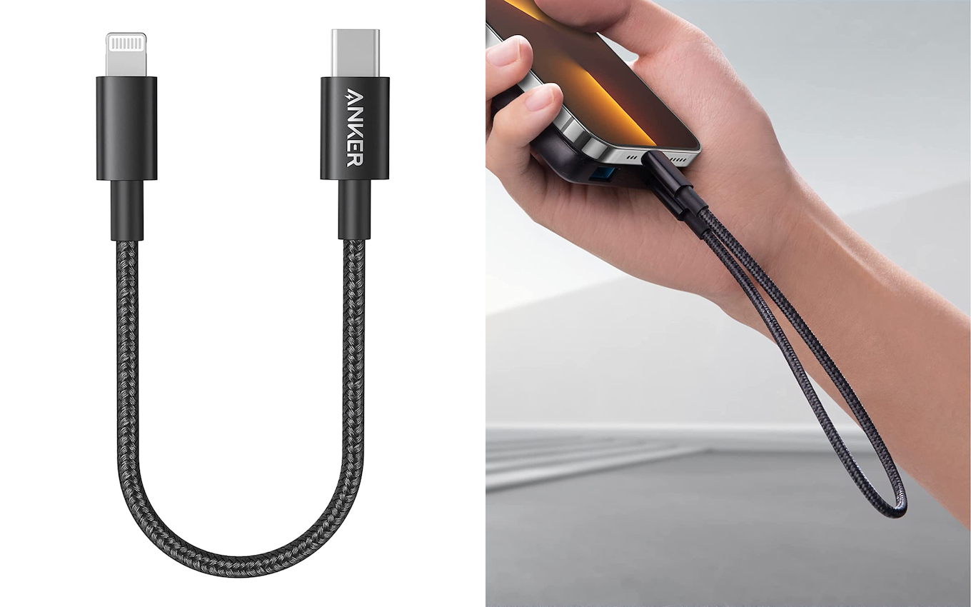 Anker 高耐久ナイロン USB-C & ライトニングケーブル 0.3m