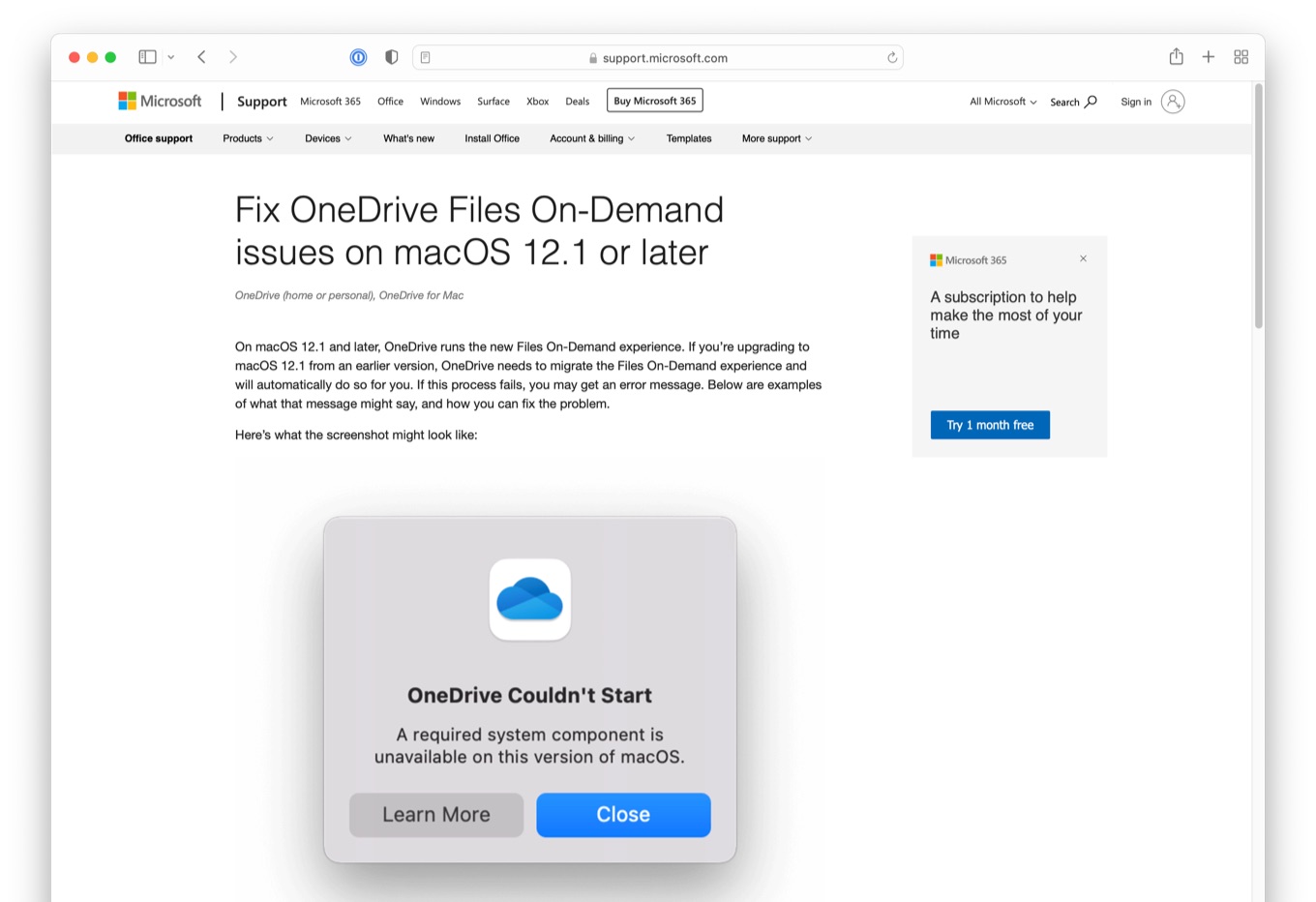 How to Fix OneDrive Files On-Demand issues on macOS 12.1 Monterey