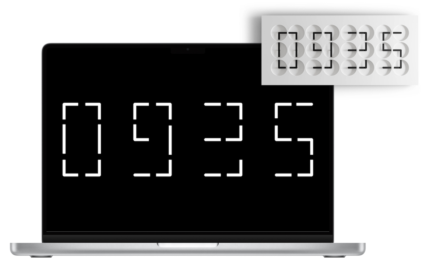 MultiClock is a screensaver for macOS using 24 clocks