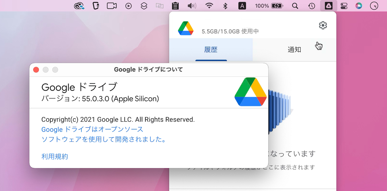 Google Drive for Desktop v55 macOS
