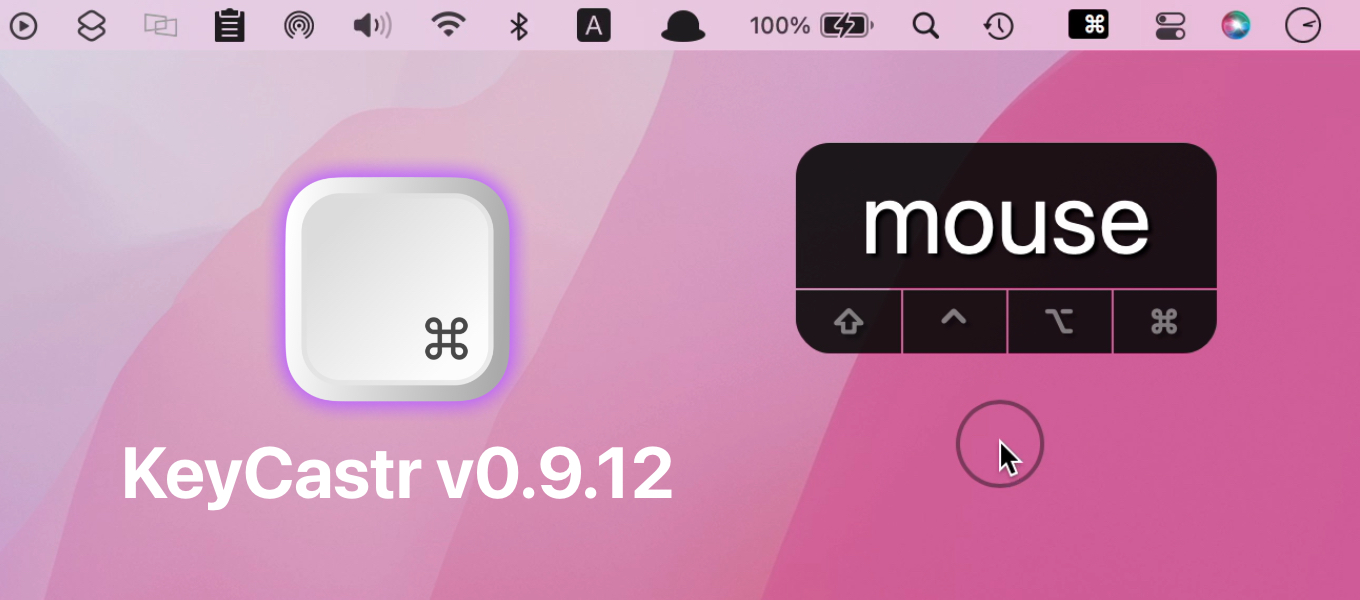 KeyCastr for Mac support mouse click