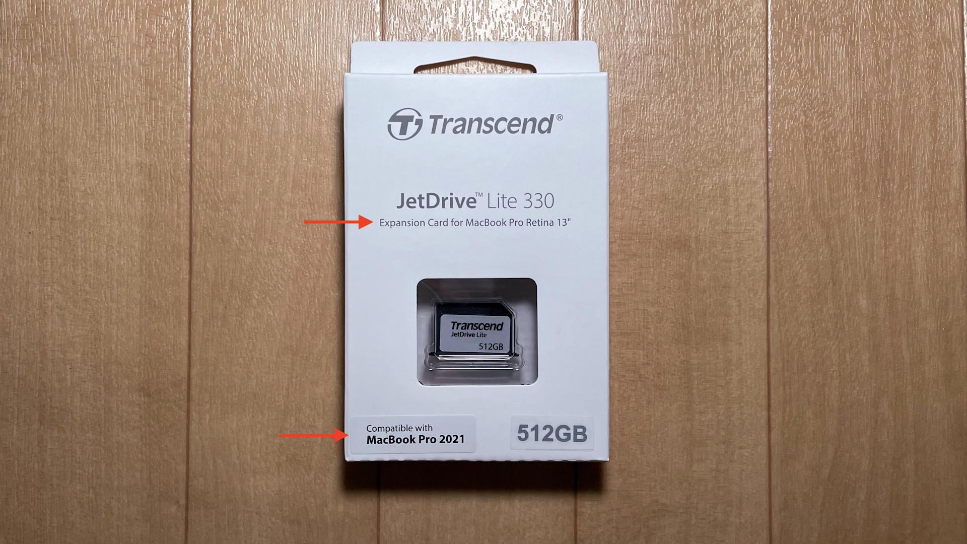 Transcend JetDrive Lite 330 512GB package