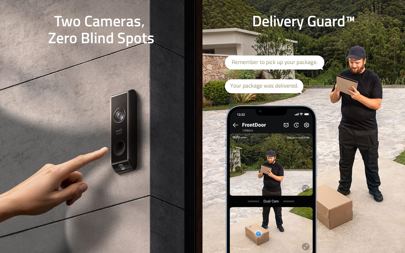 eufy Security Video Doorbell Dual Camera Package Camera