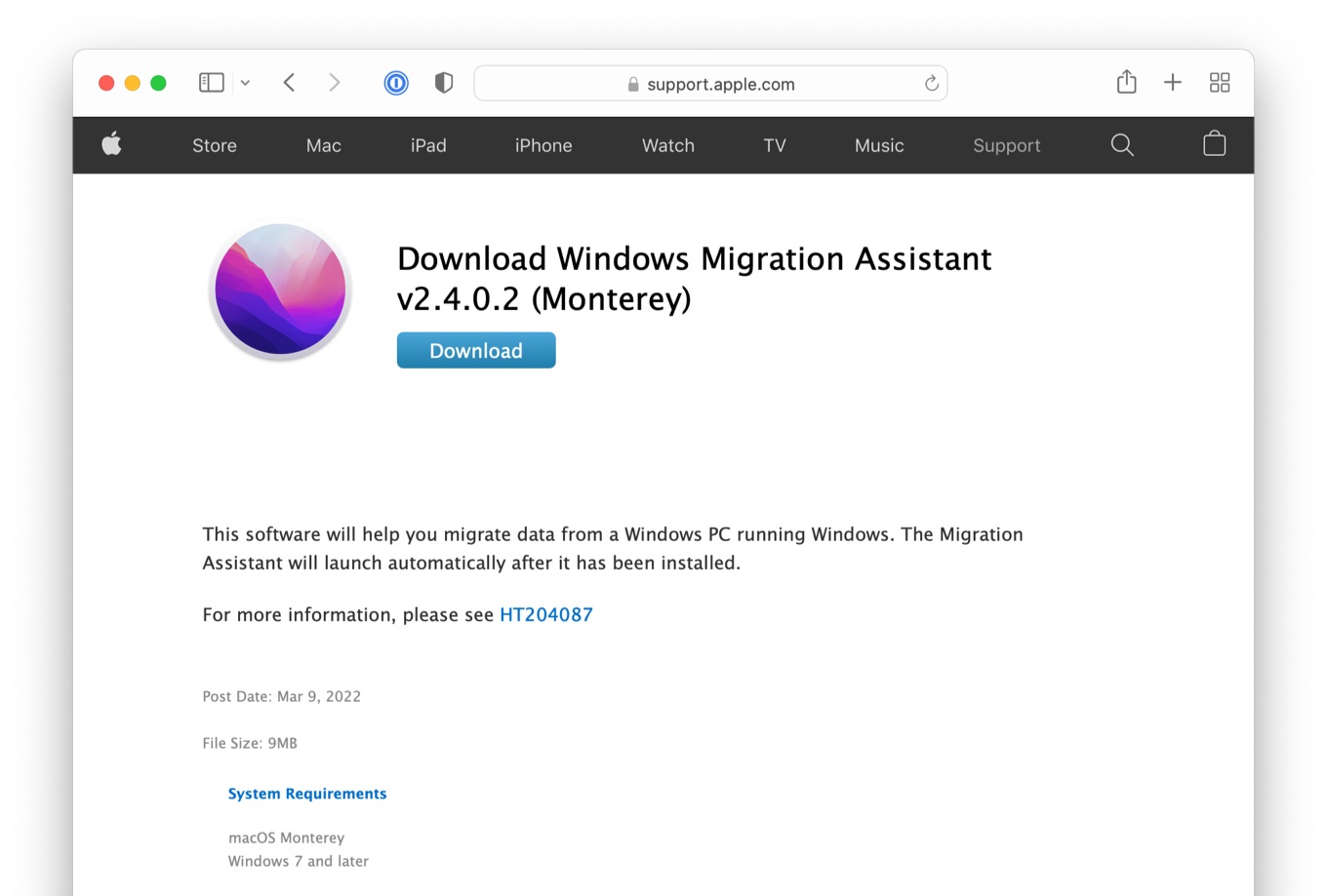 Download Windows Migration Assistant v2.4.0.2