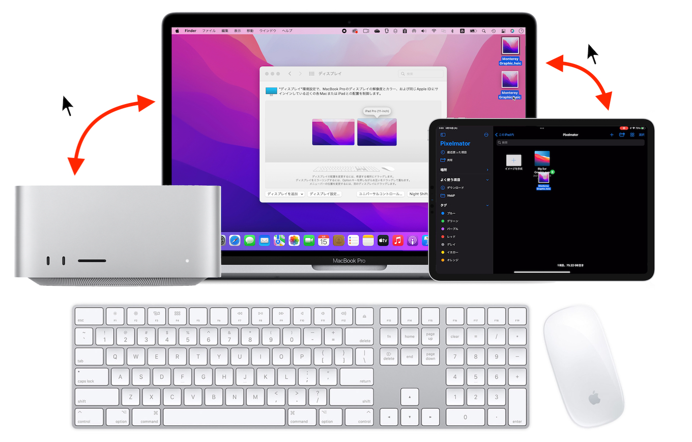 Mac Studioとユニバーサルコントロール