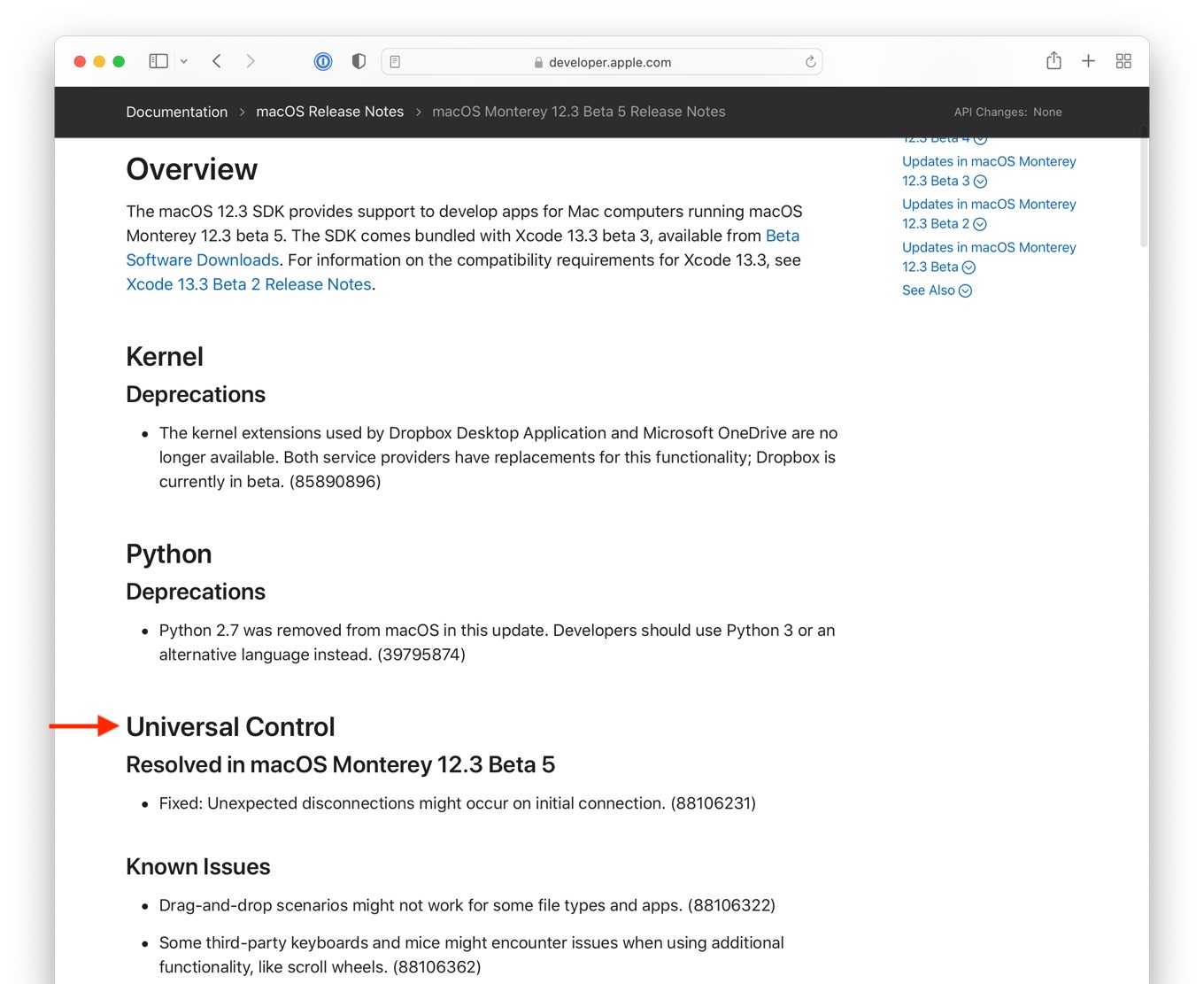 Resolved in macOS Monterey 12.3 Beta 5
