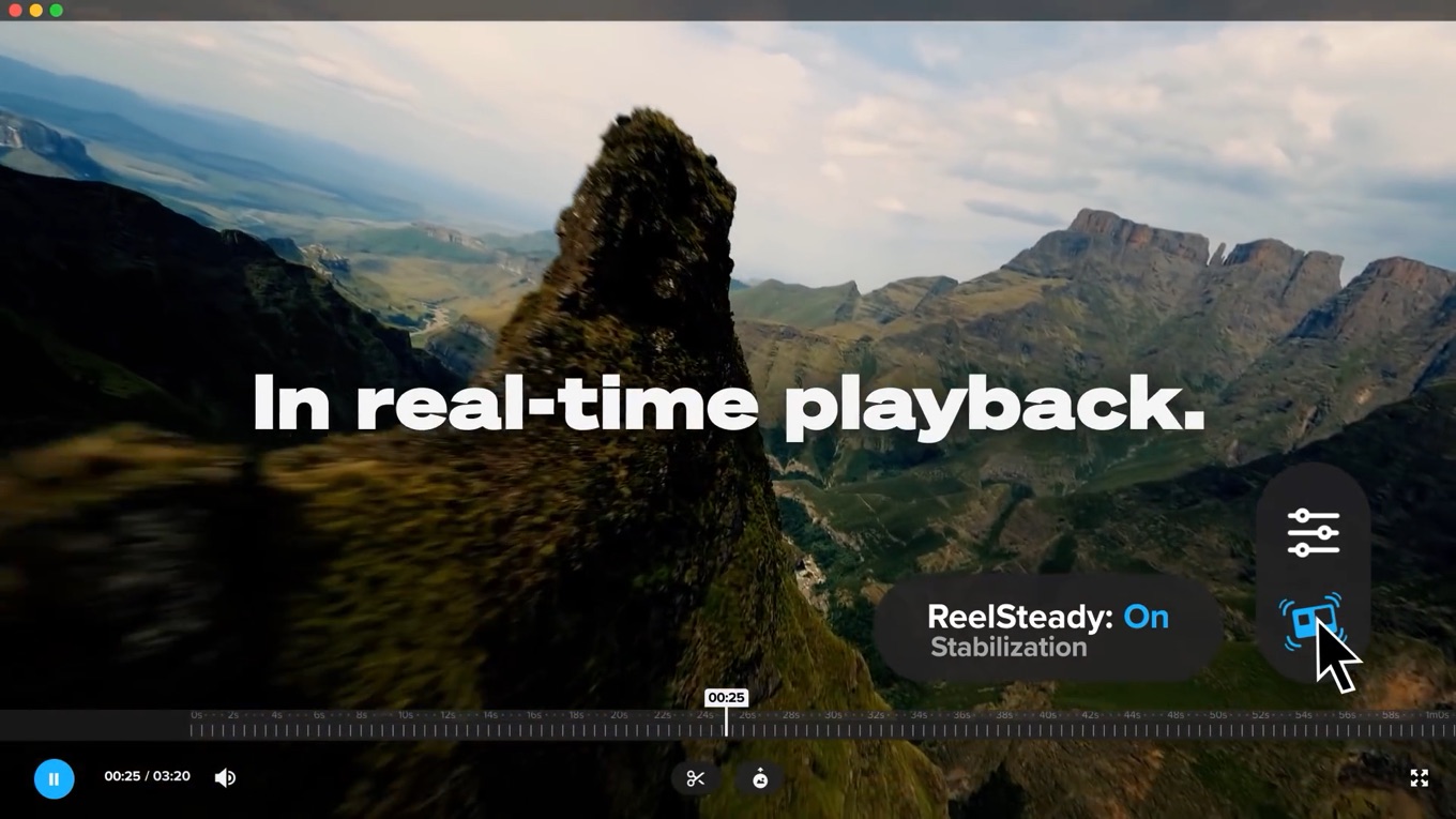 Introducing GoPro Player ReelSteady real time playback