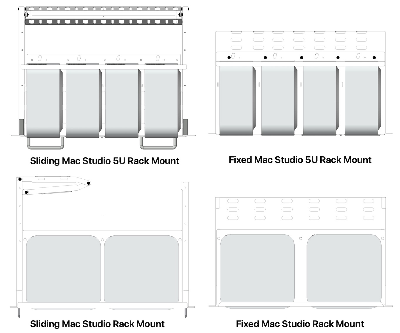 MK 1 Manufacturing Mac Studio Rack Mount Kits CAD
