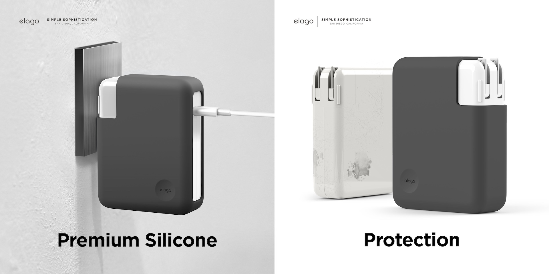 米elago、Appleの140W USB-C電源アダプタを傷や汚れから守る保護カバー 