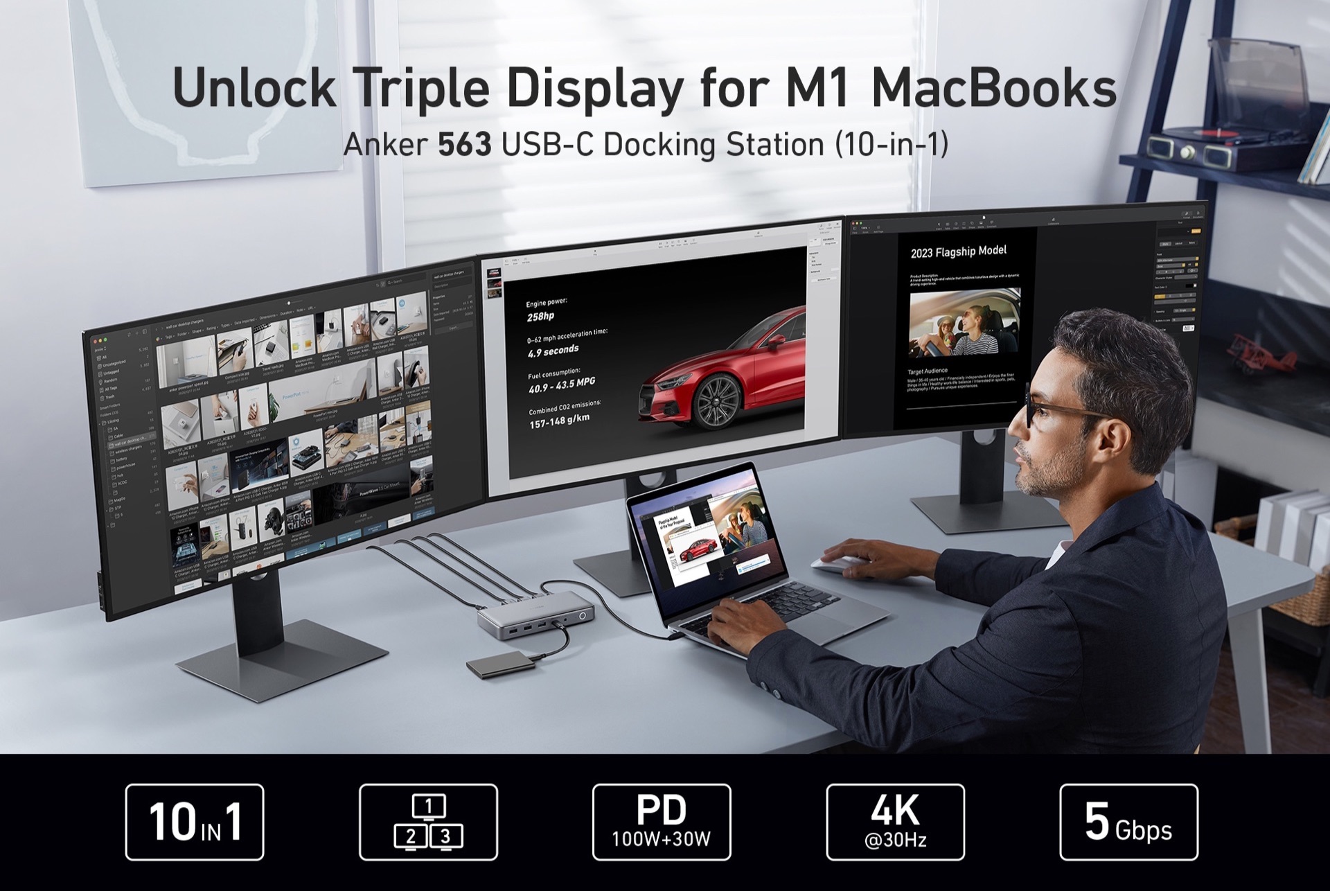 Anker Japan、DisplayLinkチップを採用しM1チップ搭載のMacBookでも 