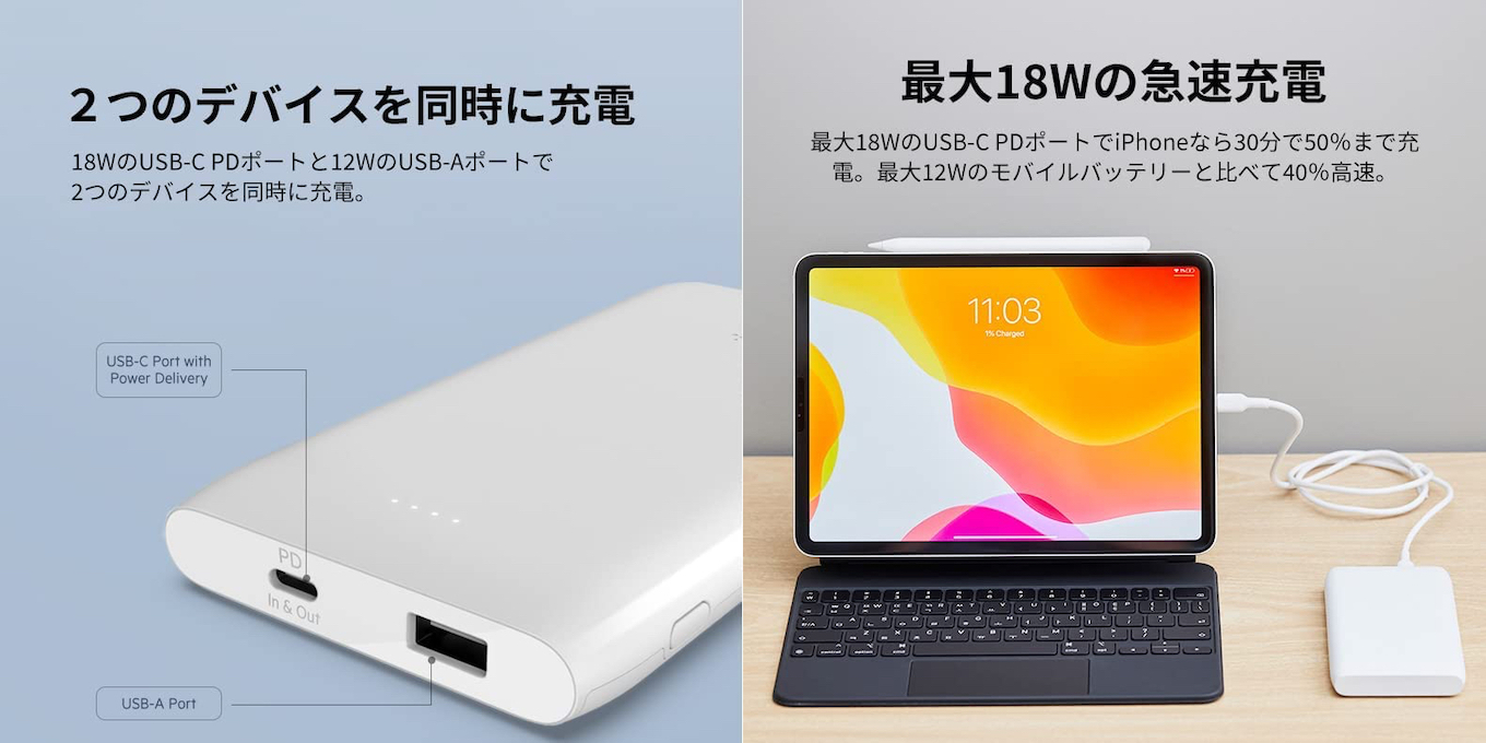 Belkin BOOST↑CHARGE™ USB-C PDパワーバンク10K