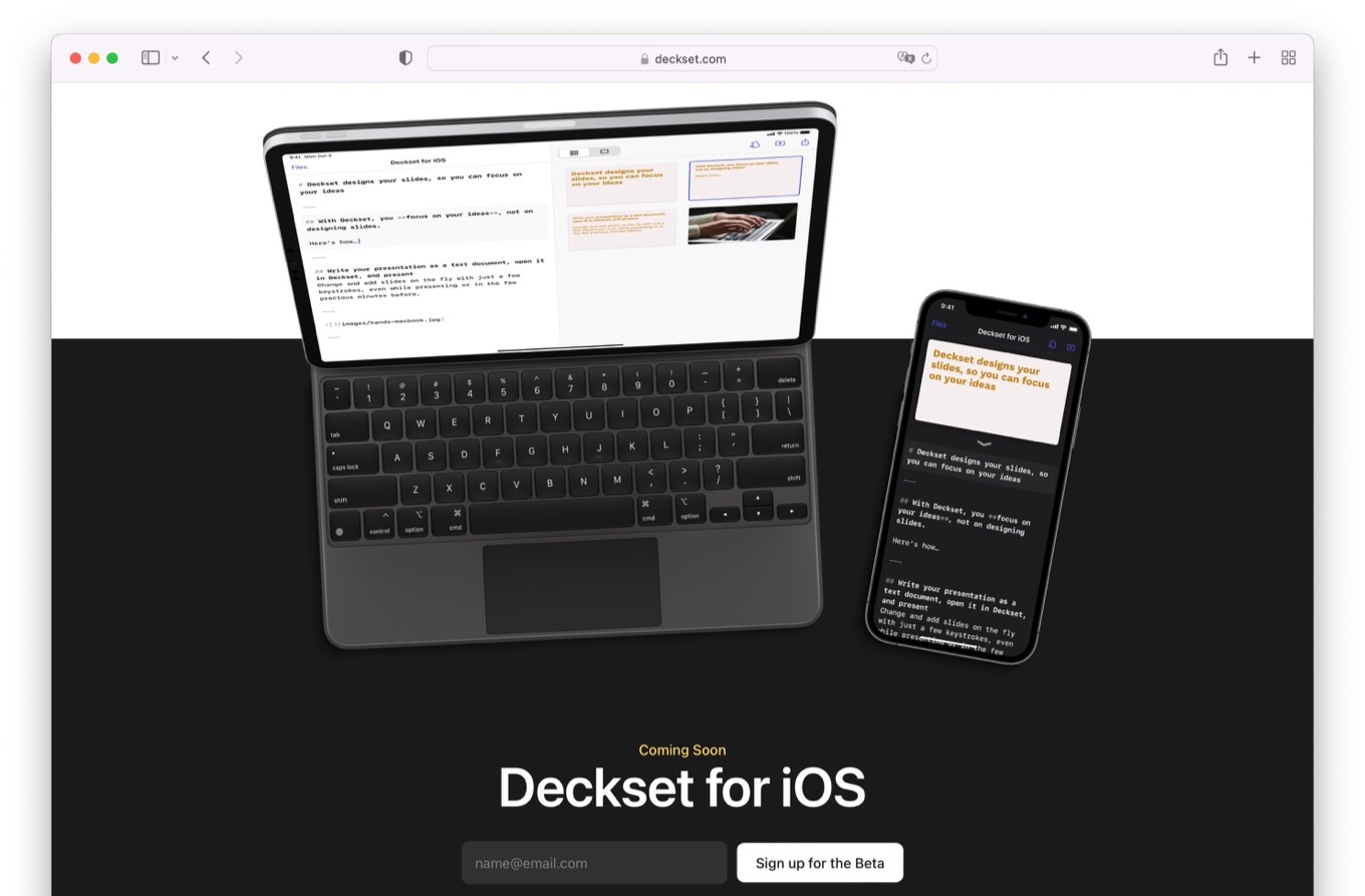 Deckset for iOS Coming Soon 2022