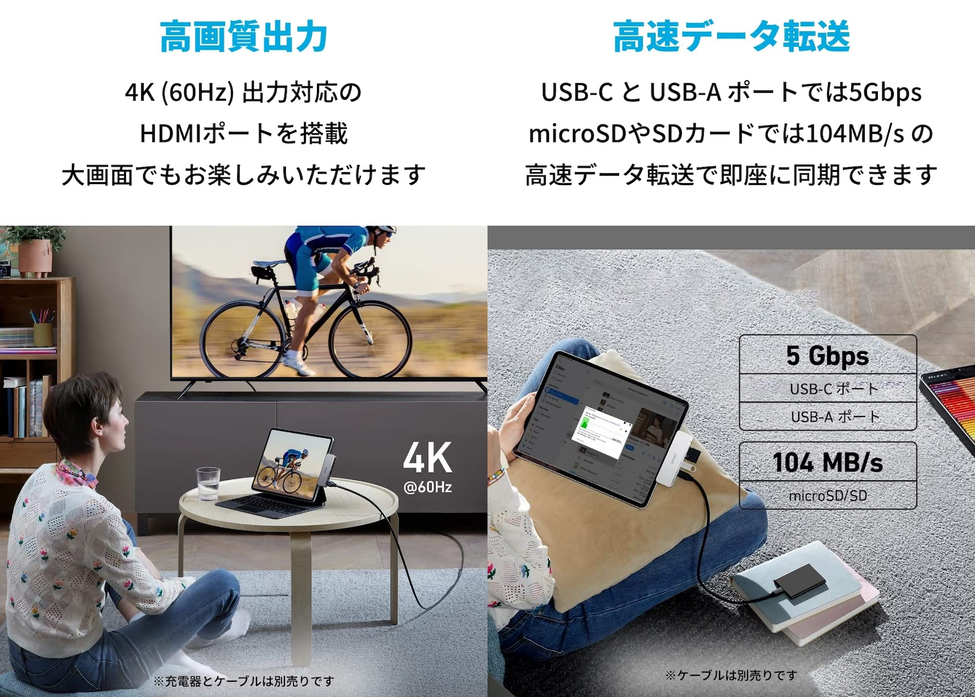 Anker 541 USB-C ハブ（6-in-1, for iPad）