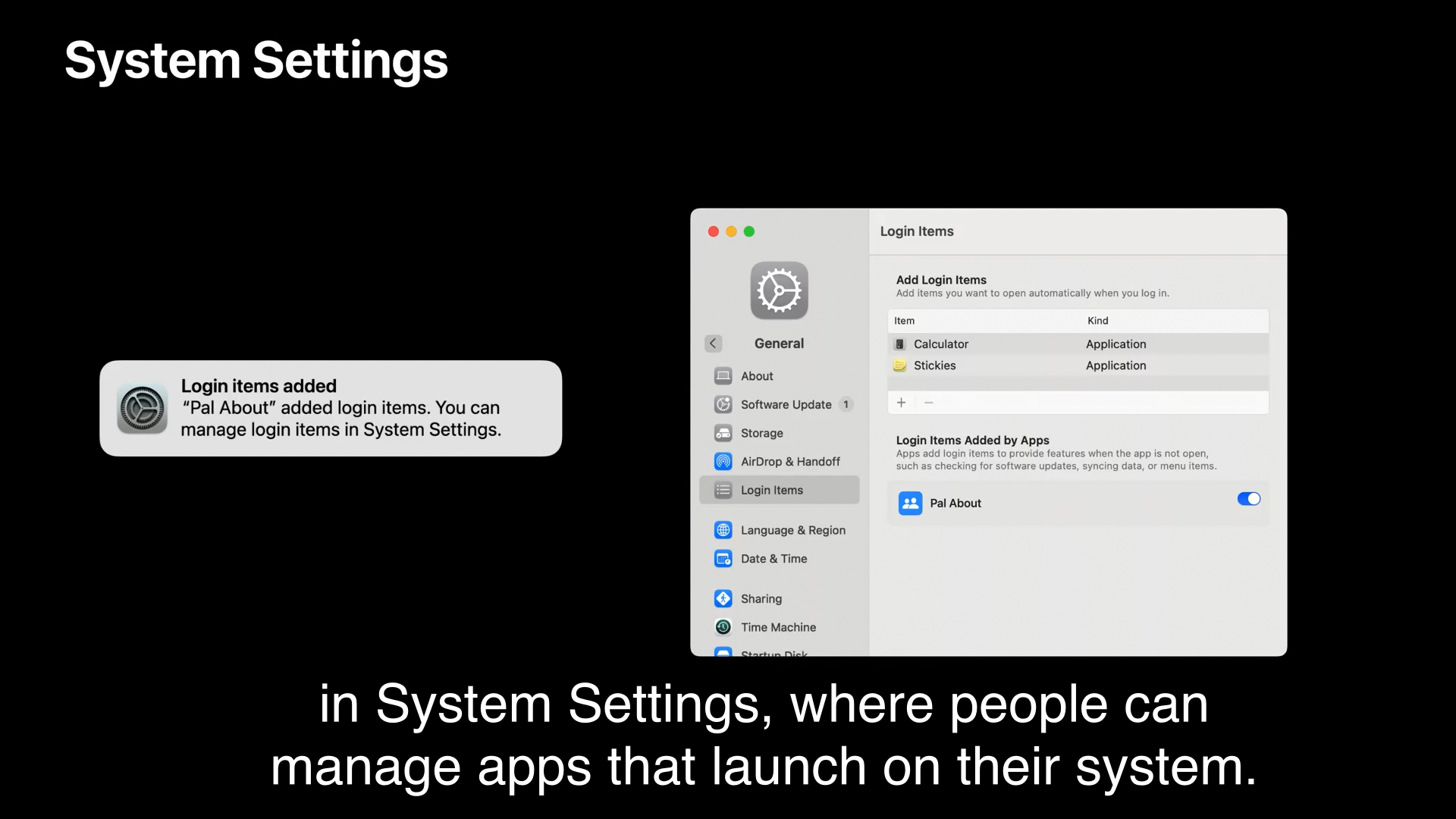 macOS 13 Venturaで通知されるデーモンやログインアイテムのインストール