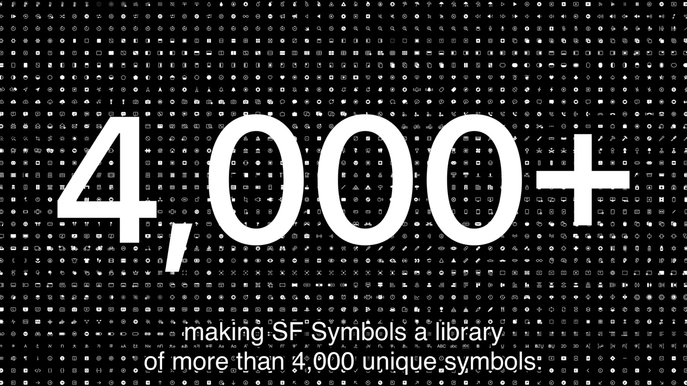 SF Symbols v4.0は4,000以上のシンボルを同梱