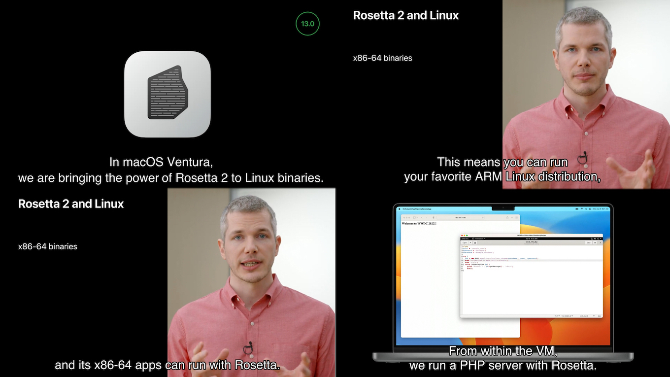 macOS 13 VenturaのVirtualizationフレームワークがRosetta 2をサポート