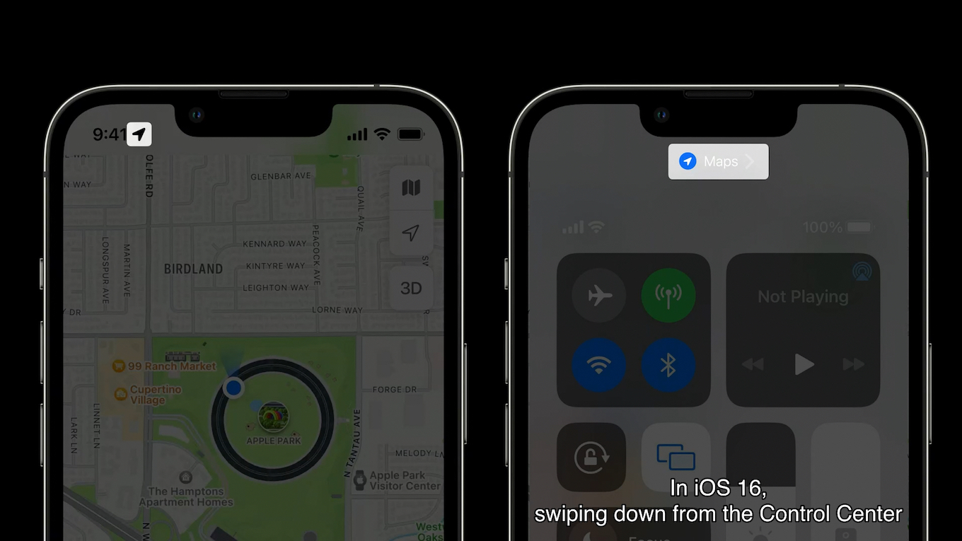 iOS 16 location indicator