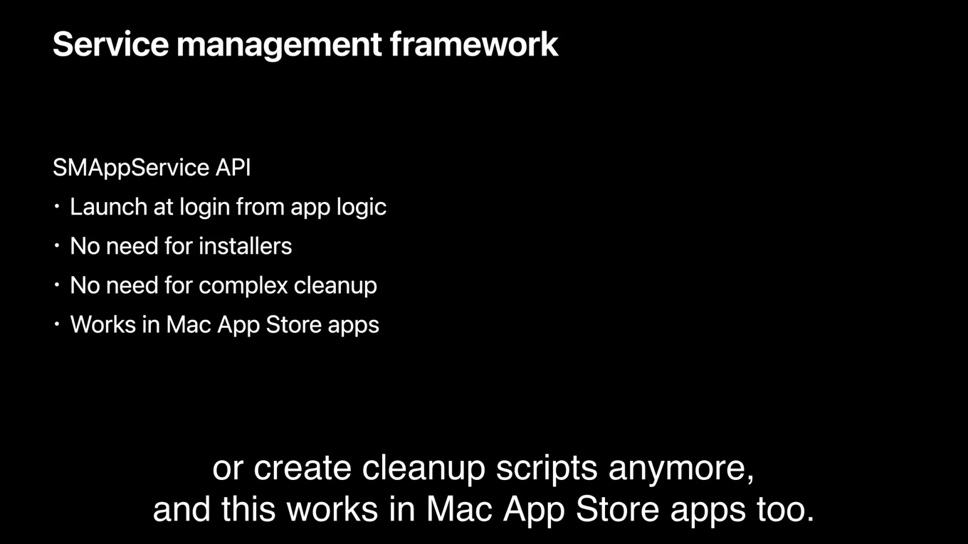 service management framework SMAppService API