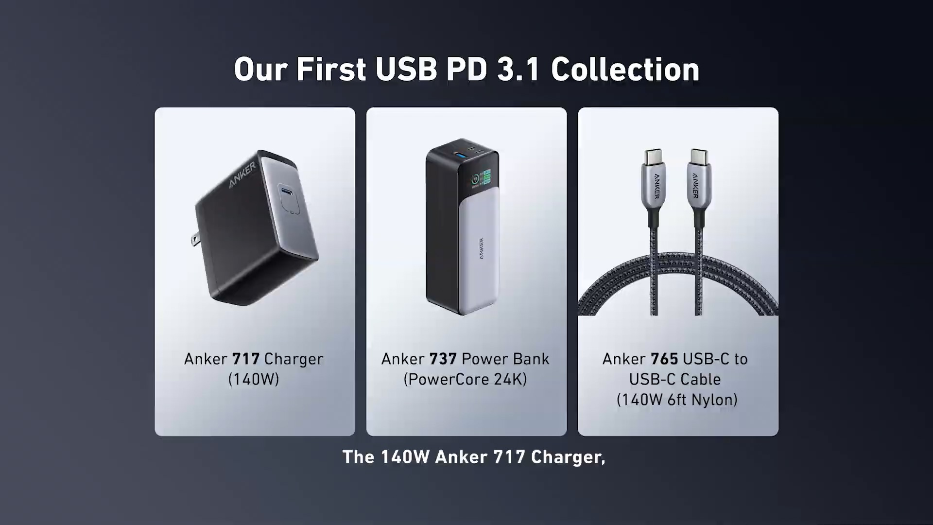 Anker USB-C Power Delivery Revision 3.1 collection
