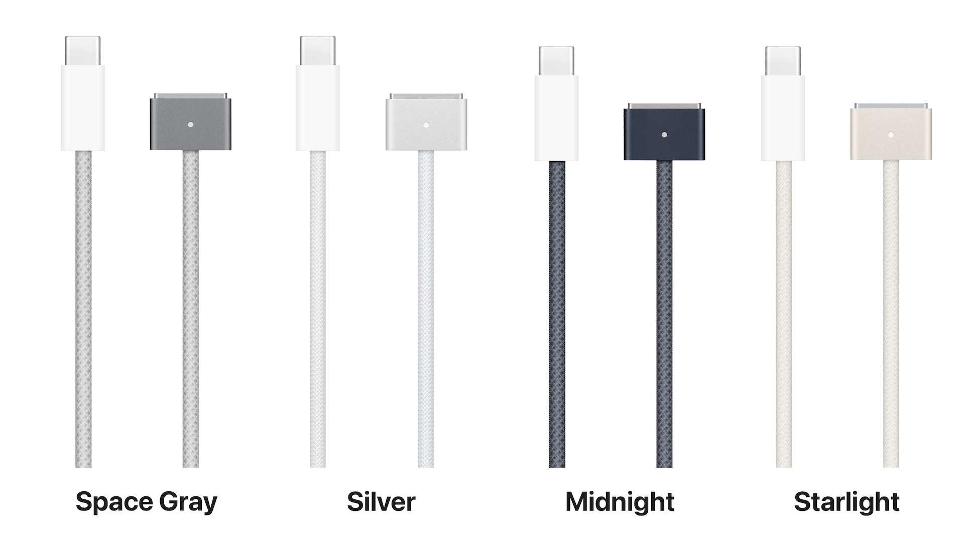 Apple、MacBook Air (M2, 2022)のカラーに合わせた「USB-C - MagSafe 3