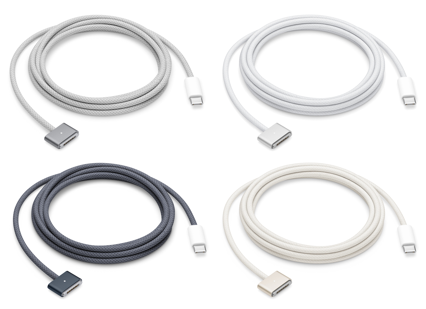 Apple、MacBook Air (M2, 2022)のカラーに合わせた「USB-C - MagSafe 3