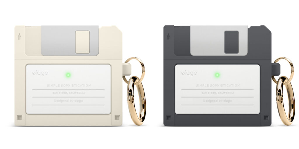 米elago、フロッピーディスク風デザインのAirPods (第3世代)用ケース「Floppy Disk Case for AirPods 3