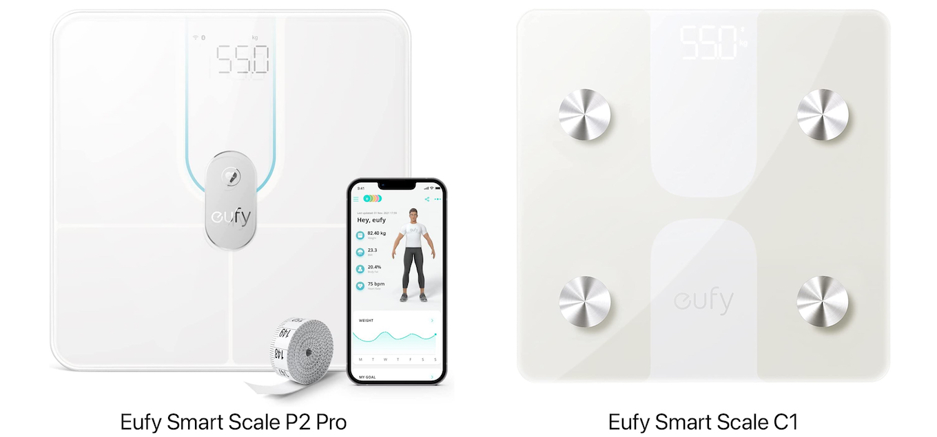Eufy Smart Scale P2 Pro and C1 by Anker