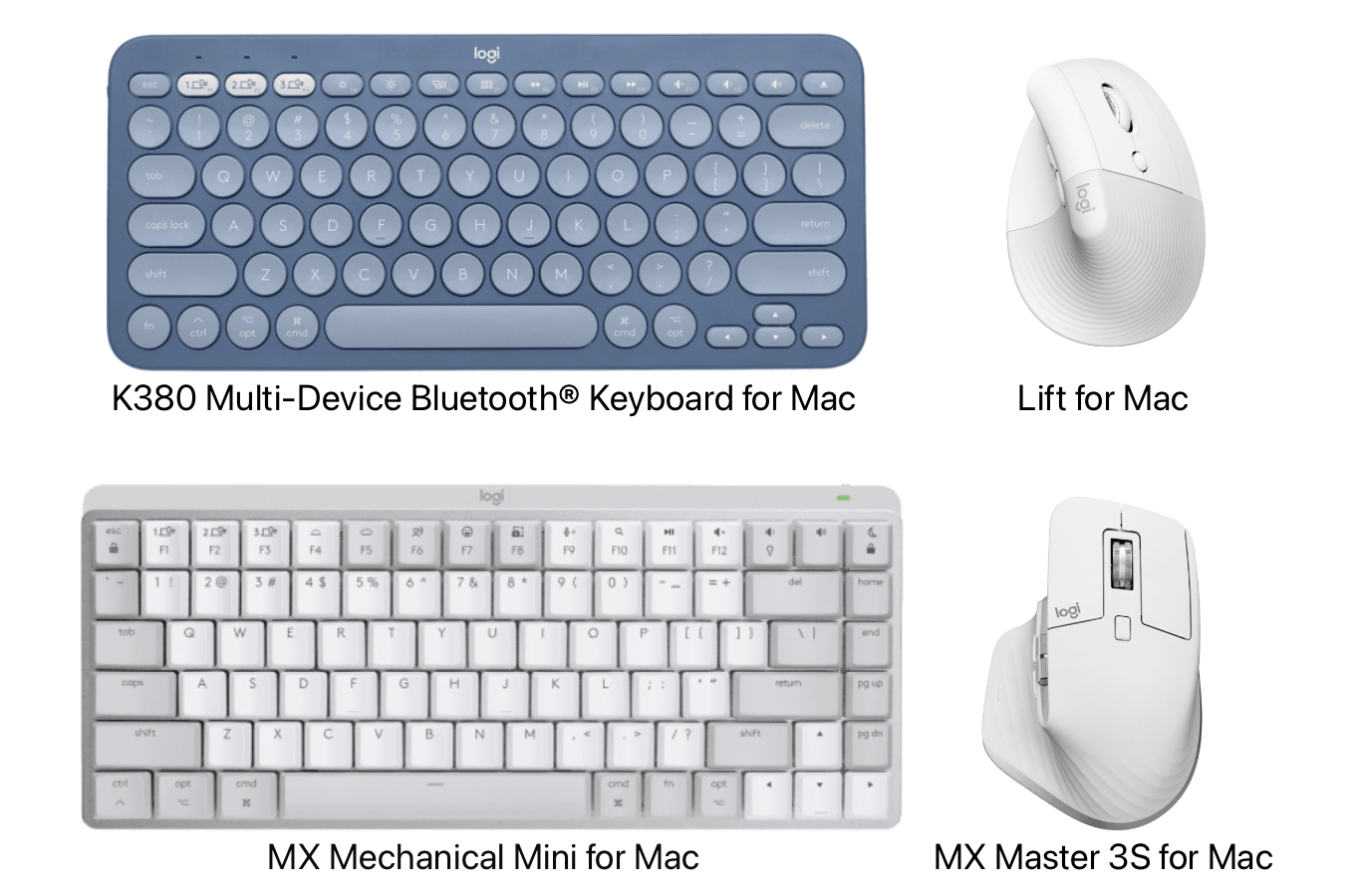 Inmundicia liberal abrelatas Logitech、Mac向けデザインの「MX Mechanical Mini」や「K380」キーボード、「MX Master  3S」や「Lift」マウスを発売。