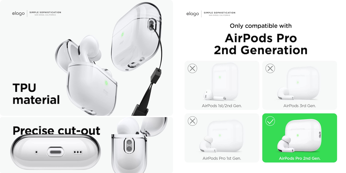 elago CLEAR BASIC CASE for AirPods Pro 2nd