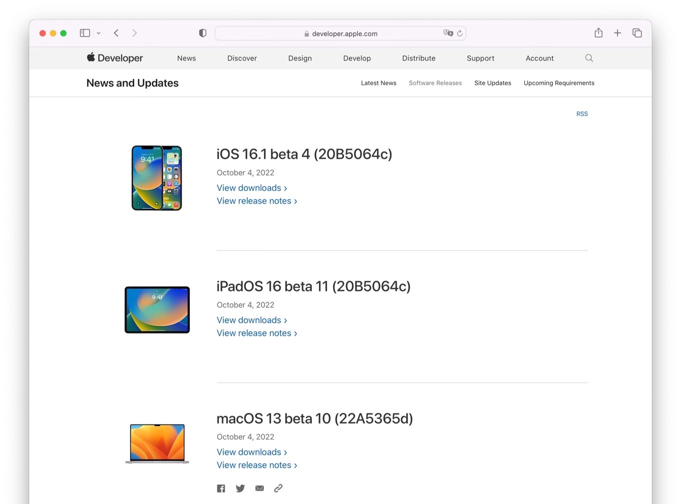 macOS 13 Ventura beta 10 build 22A5365d update