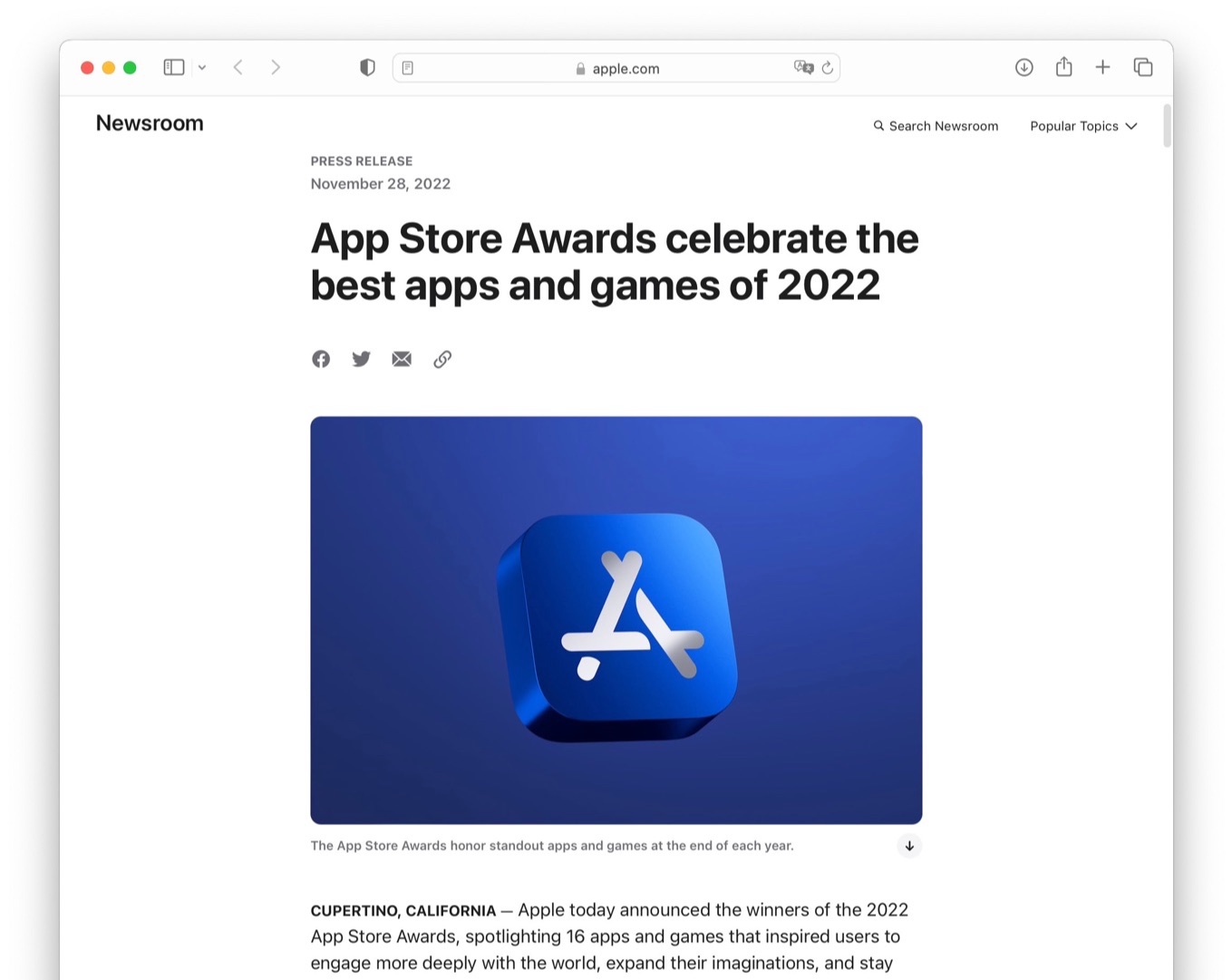 App Store Awards celebrate the best apps and games of 2022