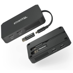 Plugable USB-C HDMI グラフィック変換アダプター モニター 4 台接続可能 (USBC-768H4)