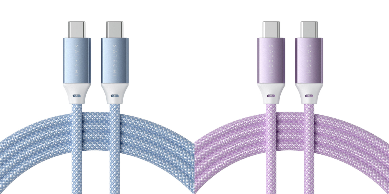 Satechi USB-C to USB-C 100W Charging Cable Cables Blue and Purple