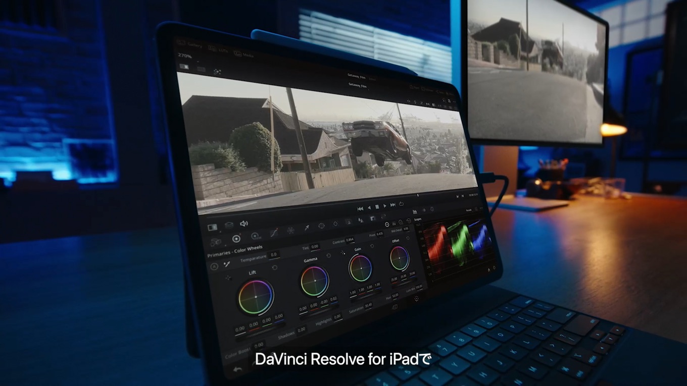 DaVinci Resolve for iPad on iPad Pro 2022