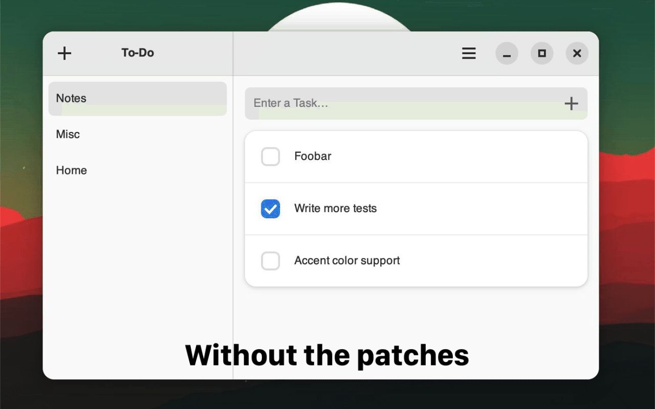 GTK with/without macOS UI patches