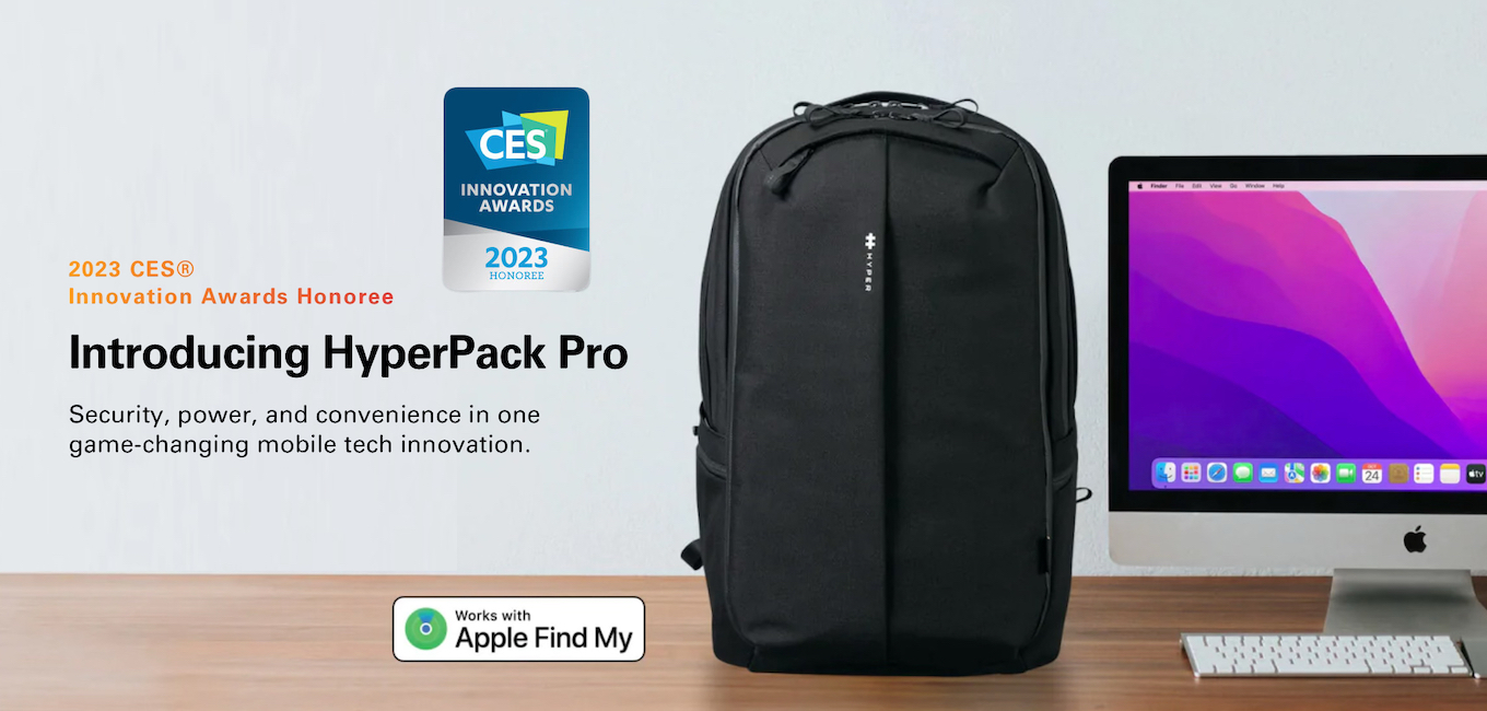 HyperPack Pro with Apple Find My Compatibility