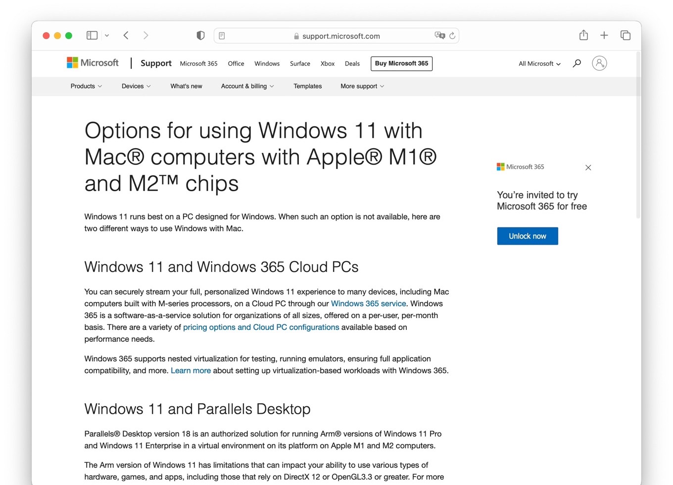 Options for using Windows 11 with Mac® computers with Apple® M1® and M2™ chips